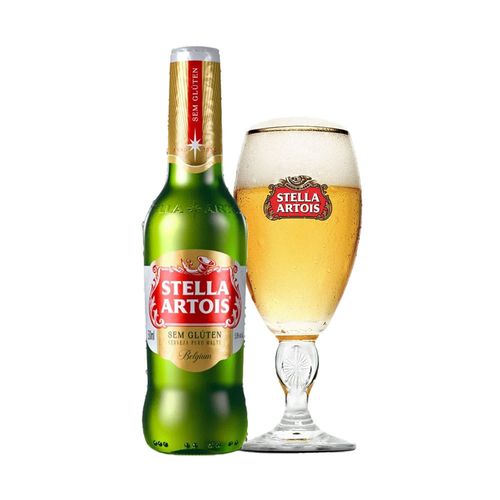 Kit Stella Artois Cálice + 1 Cerveja Sem Glúten